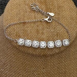 Hard to Find Solid Sterling Silver 2.1 Carat Moissanite Bracelet